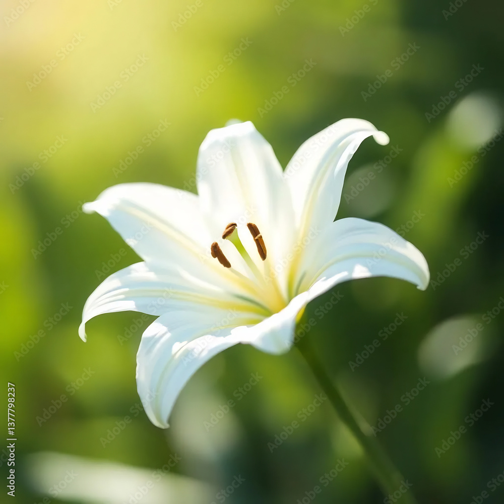 Fototapeta premium Single White Lily