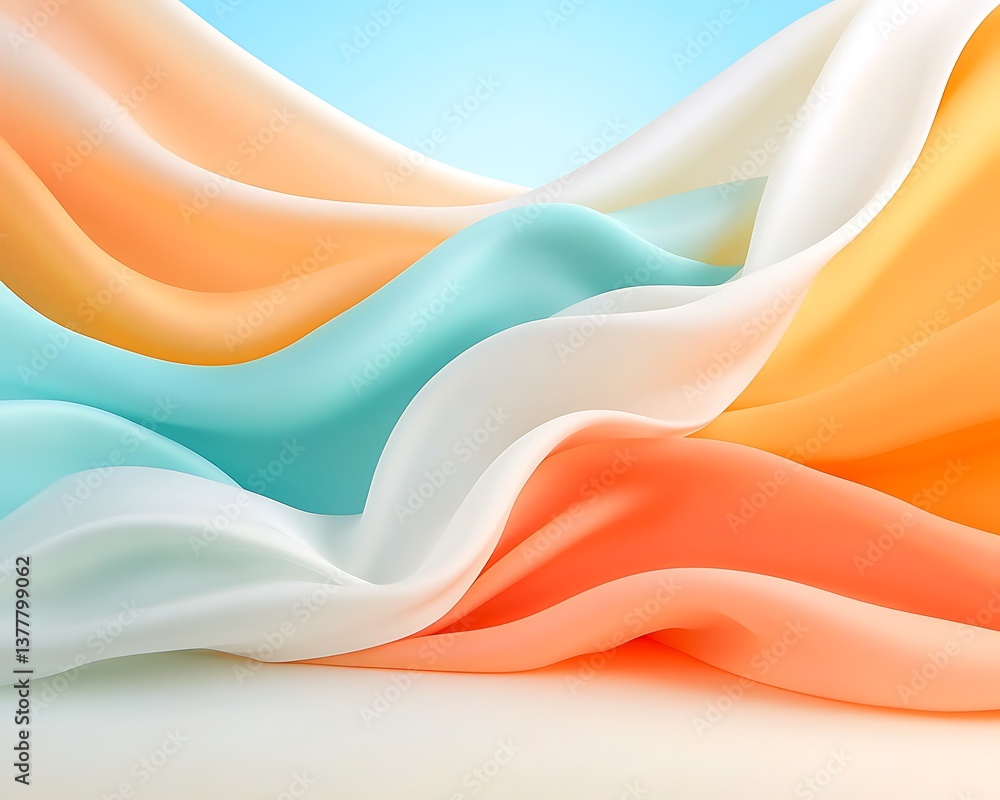 Obraz premium Colorful Fabric Drape Background