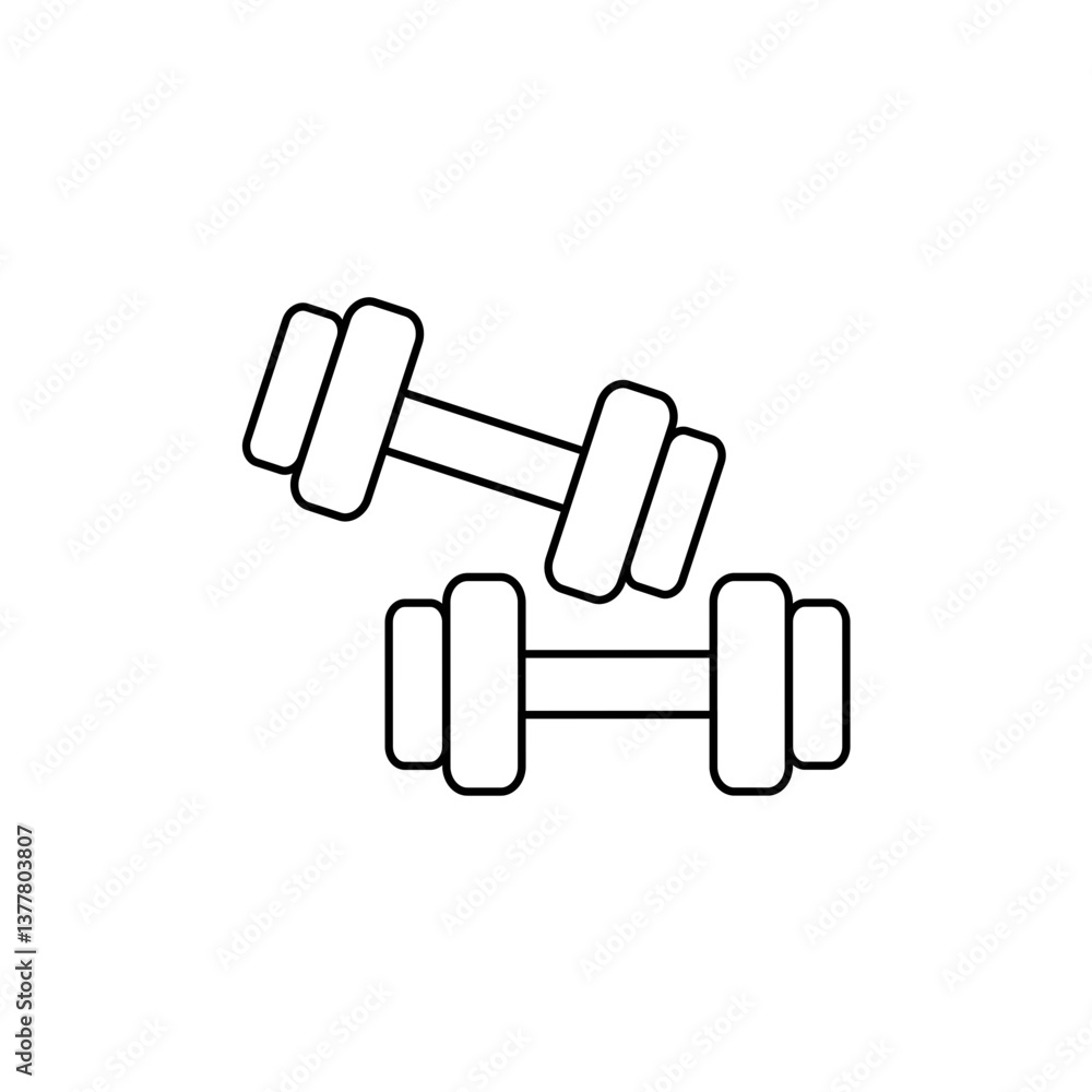 Black Line Fitness Vector Icons Minimalist Athletic Vector Icons for Fitness & Gym Equipment weight barbell dumbbell Black Line Fitness Vector Icons Minimalist Athletic Vector Icons for Fitness & Gym Equipment weight barbell dumbbell