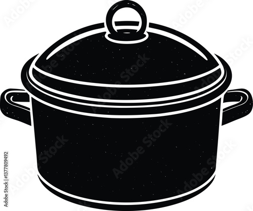 Cooking Pot Silhouette Vector