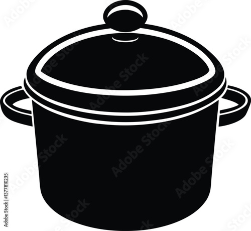 Cooking Pot Silhouette Vector