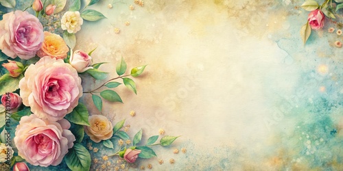 Watercolor Border Stationery Design, Elegant Floral Frame, High-Resolution Paper Texture, Botanical Illustration, Wedding Invitation