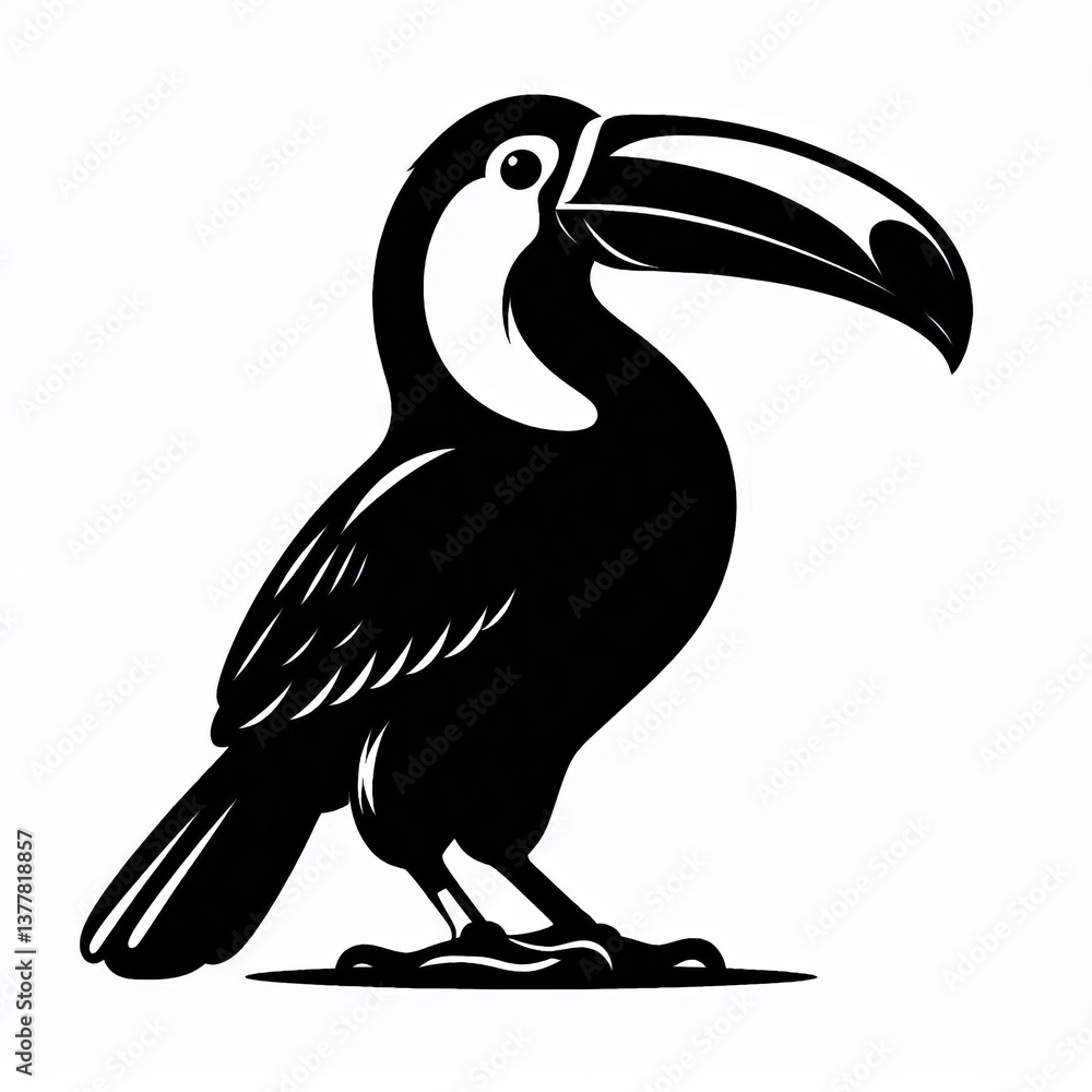 Obraz premium Artistic Wildlife Illustration of Various Bird Silhouettes