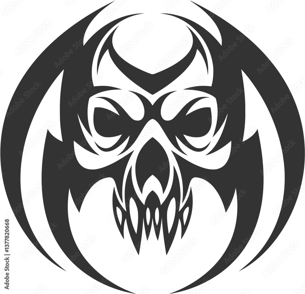 Obraz premium vector skull head