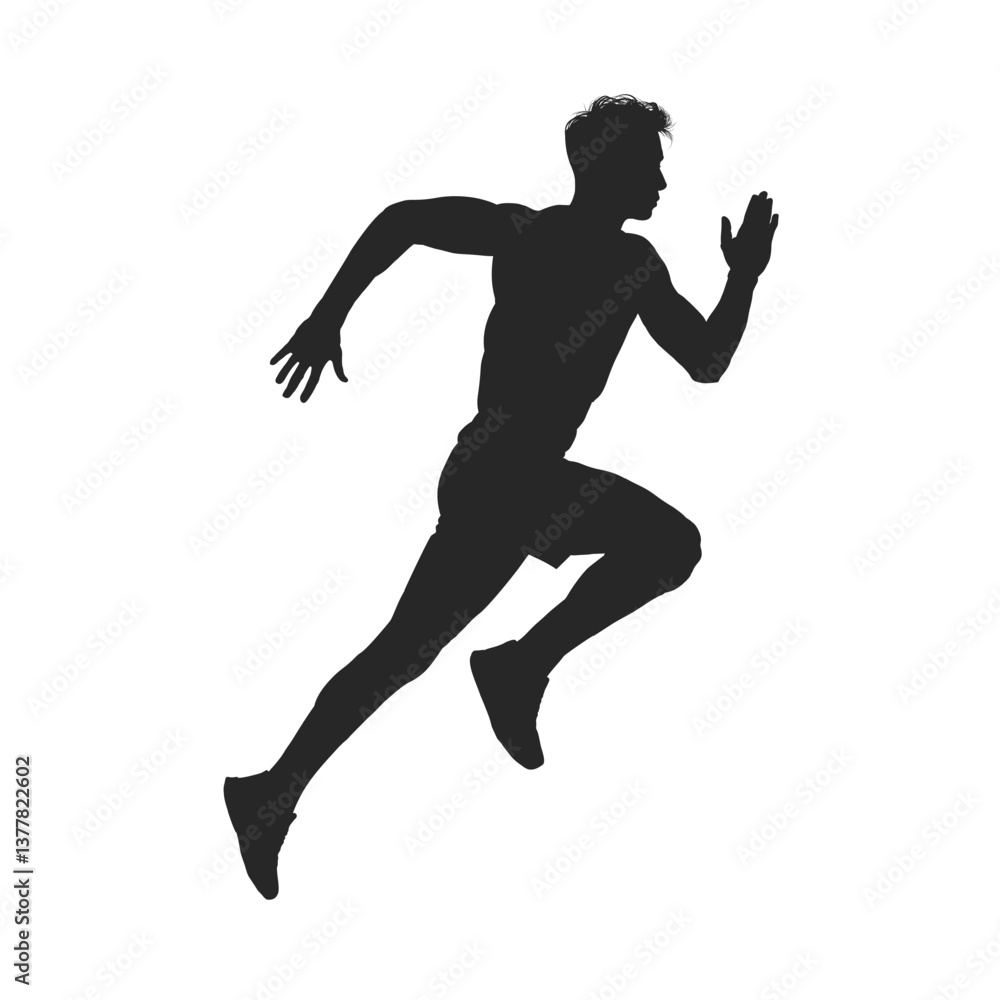 Runner silhouette - vector illustration Runner silhouette - vector illustration