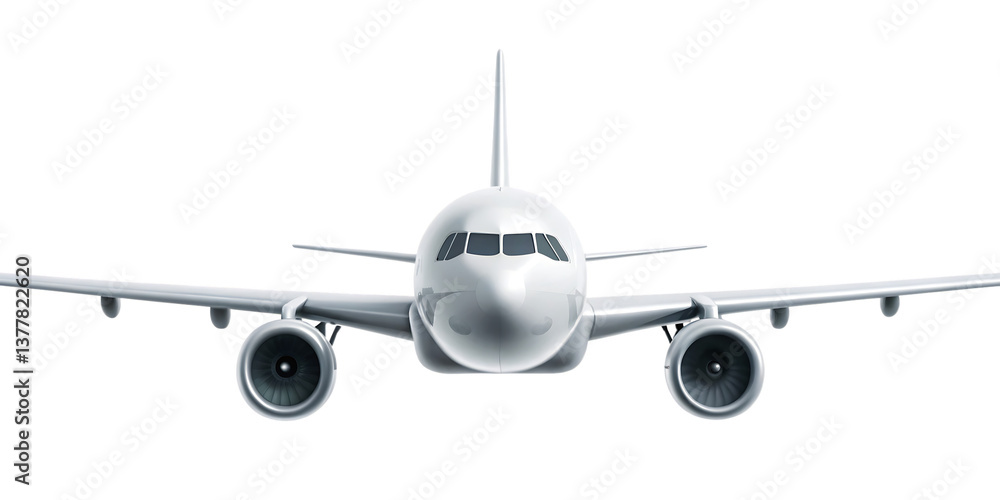airplane isolated on white background PNG. GENERATIVE AI airplane isolated on white background PNG. GENERATIVE AI