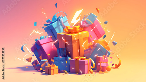 Exploding Gift Pile of Joy