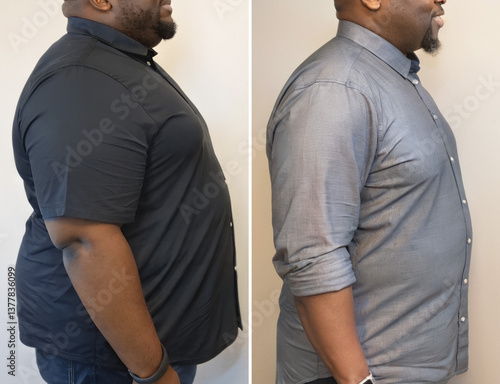 Weight Loss before and After Photo Transformation, Black American Adult