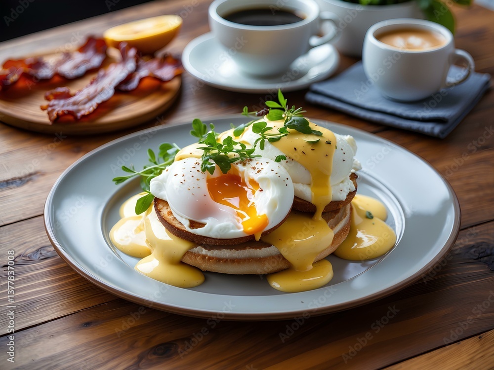 The Charm of Egg Benedict: A Timeless American Favorite, Combining Perfectly Poached Eggs, Crispy English Muffins, and Silky Hollandaise Sauce for an Elegant and Satisfying Breakfast The Charm of Egg Benedict: A Timeless American Favorite, Combining Perfectly Poached Eggs, Crispy English Muffins, and Silky Hollandaise Sauce for an Elegant and Satisfying Breakfast