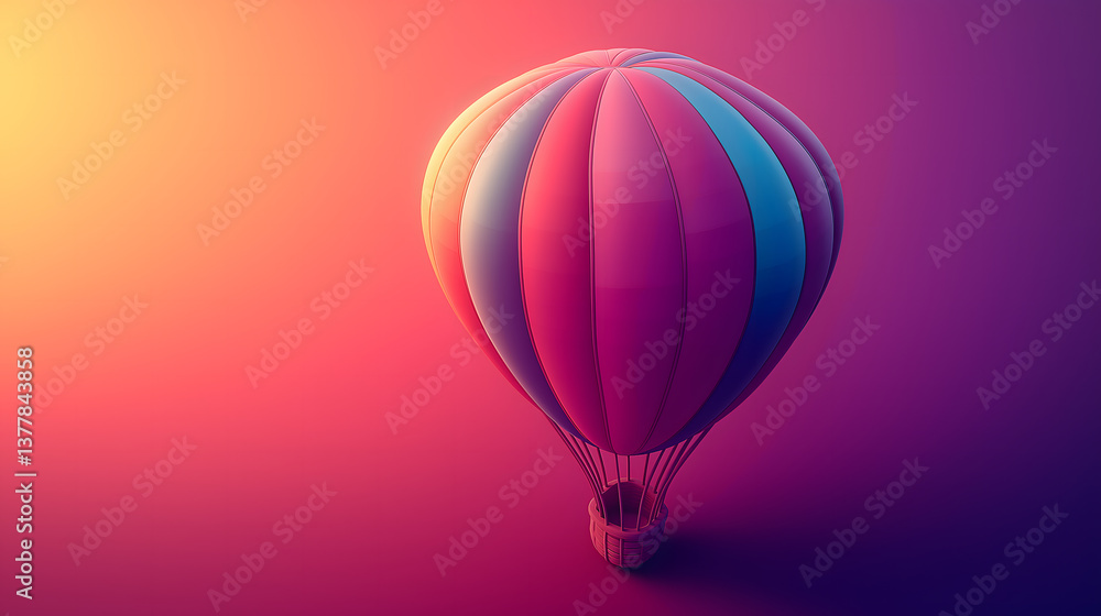 Fototapeta premium Hot Air Balloon in Sunset