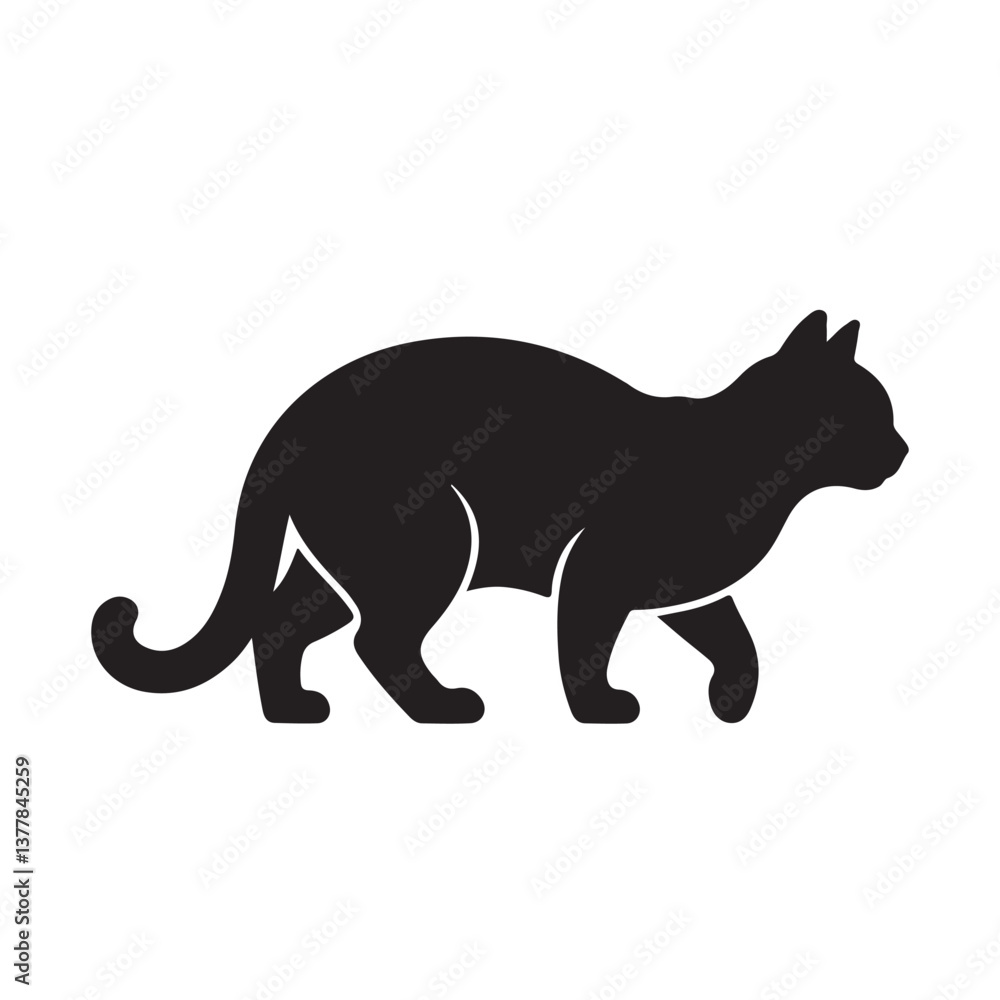 Fototapeta premium black leopard vector illustration