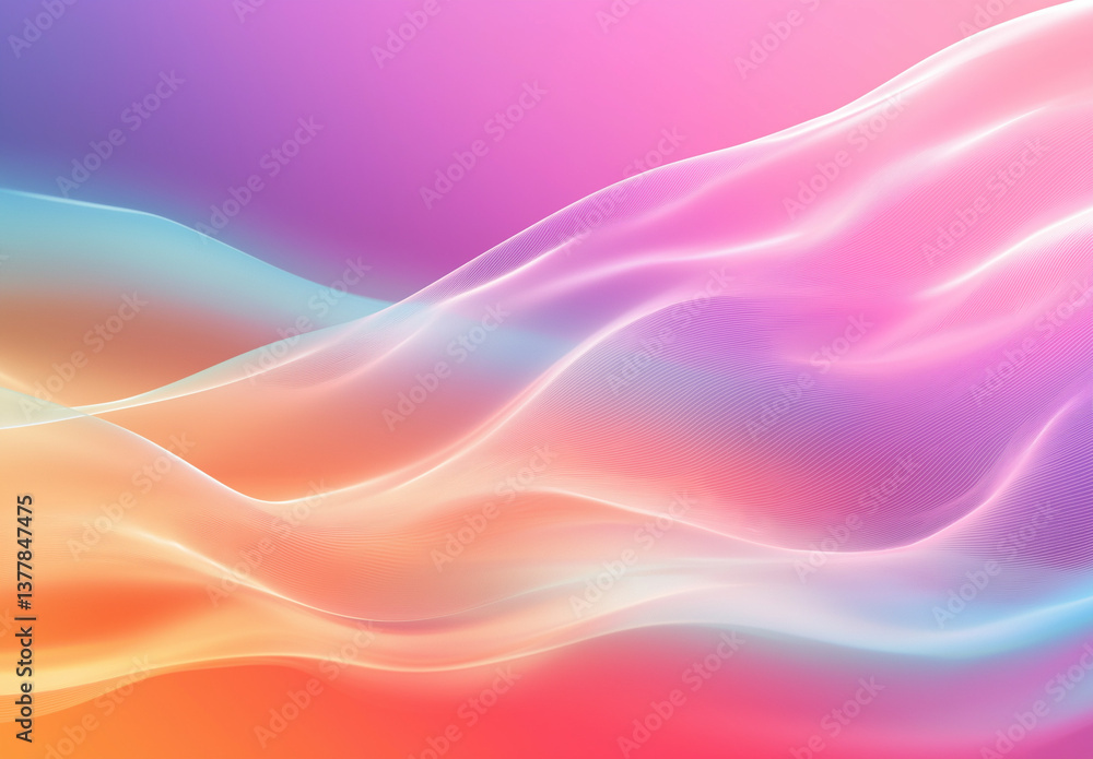 Abstract Gradient Background with Pastel Waves and Soft Curves Abstract Gradient Background with Pastel Waves and Soft Curves