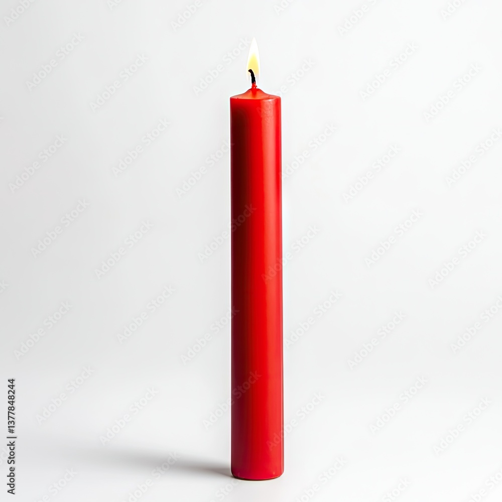 Single red pillar candle Single red pillar candle