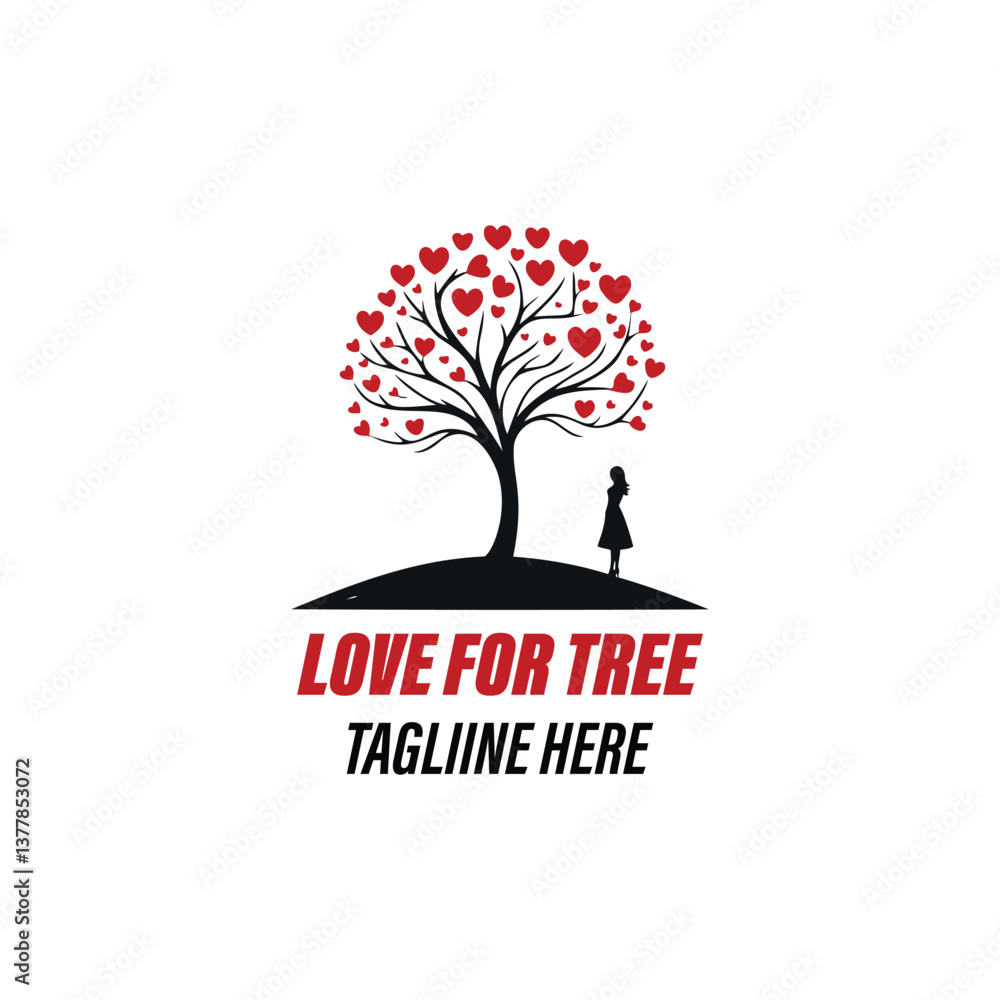 Obraz premium Love for tree logo