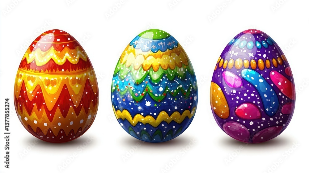 set of easter eggs set of easter eggs