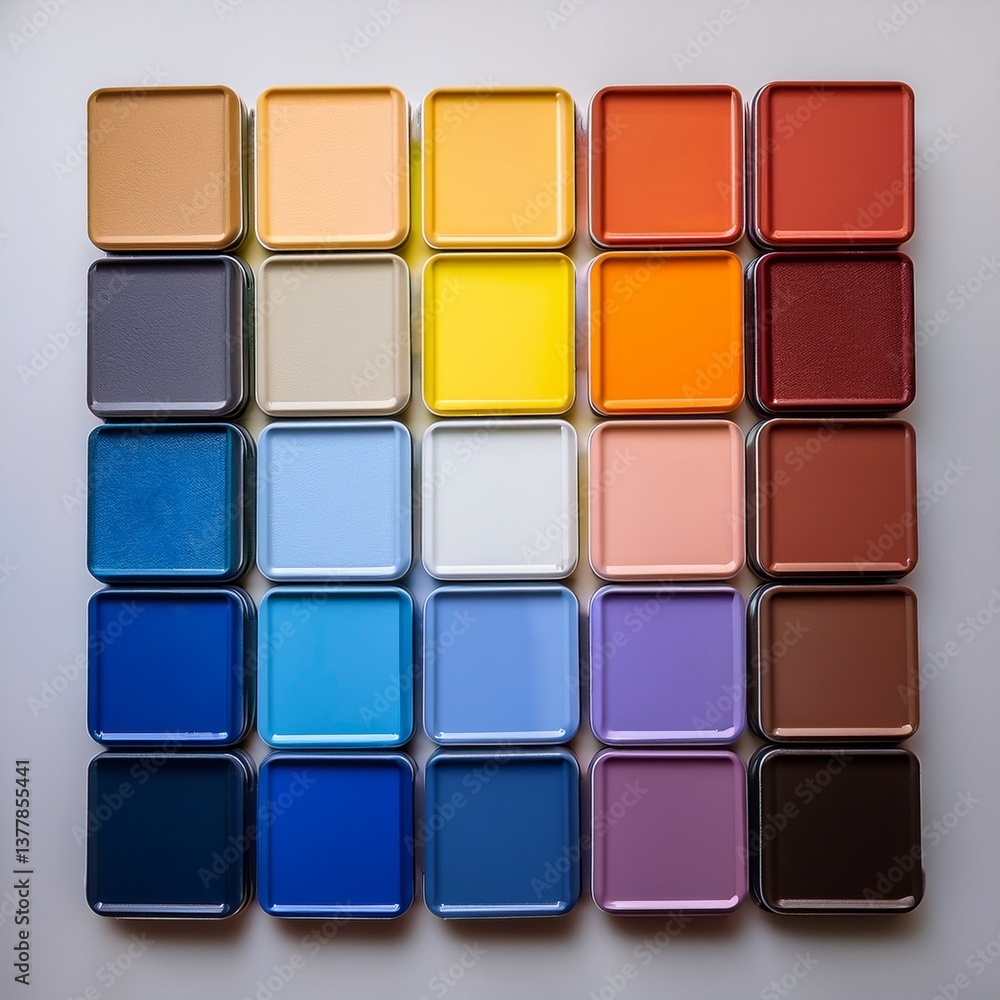 Fototapeta premium Colorful Rainbow of Paint Swatches