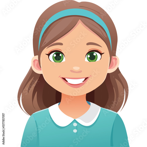 Portrait of a Happy Smiling Girl