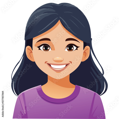 Portrait of a Happy Smiling Girl