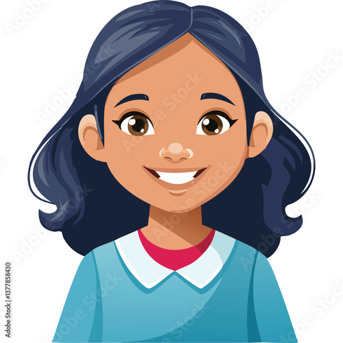 Portrait of a Happy Smiling Girl