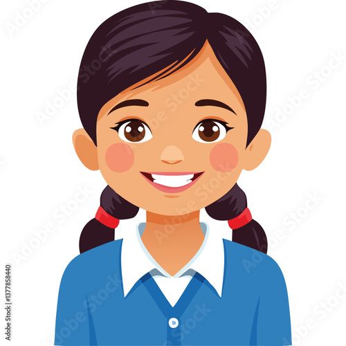 Portrait of a Happy Smiling Girl