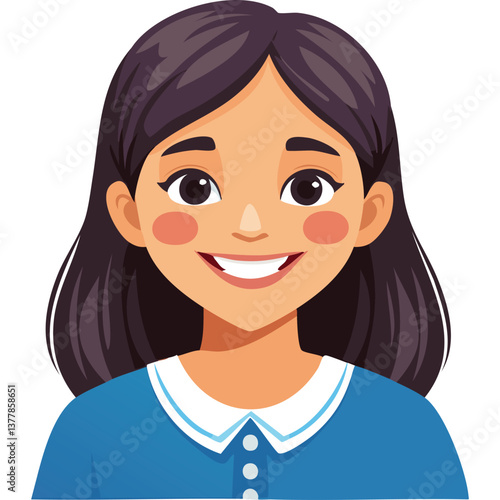 Portrait of a Happy Smiling Girl