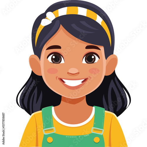 Portrait of a Happy Smiling Girl