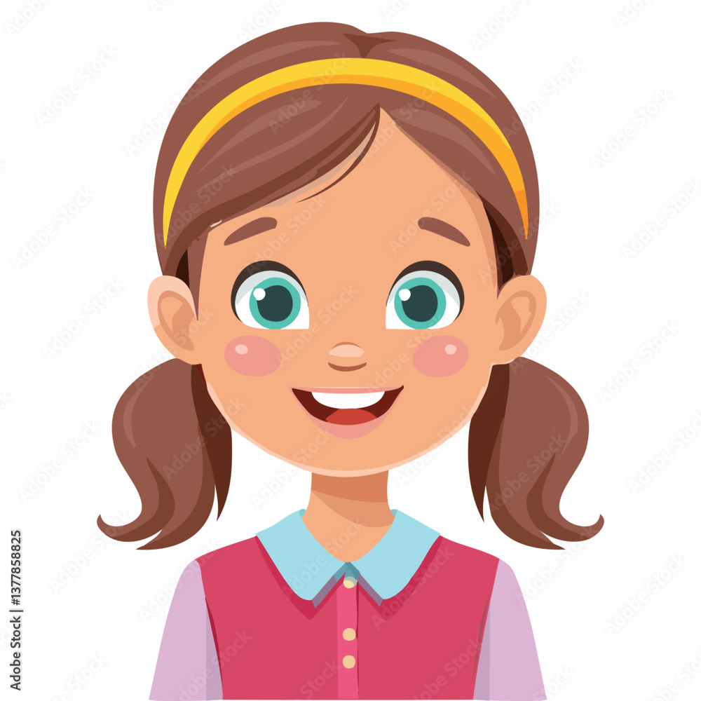 Portrait of a Happy Smiling Girl Portrait of a Happy Smiling Girl