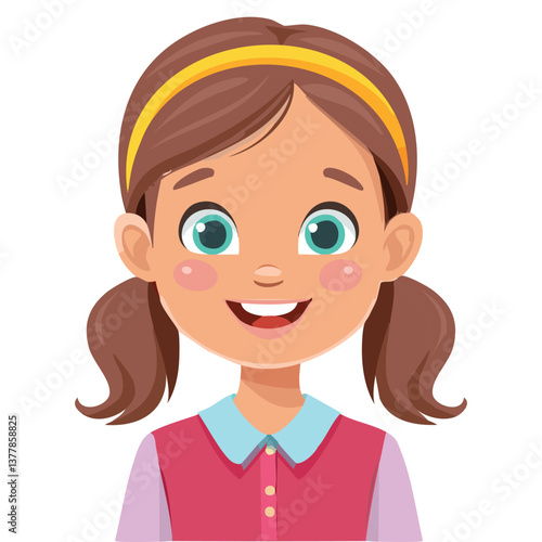 Portrait of a Happy Smiling Girl