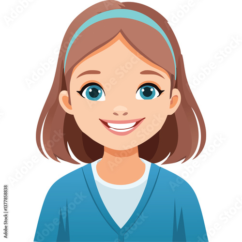Portrait of a Happy Smiling Girl