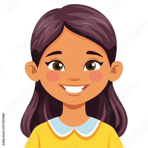 Portrait of a Happy Smiling Girl