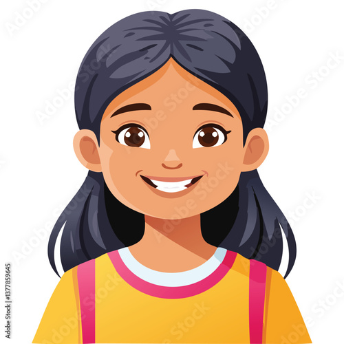 Portrait of a Happy Smiling Girl