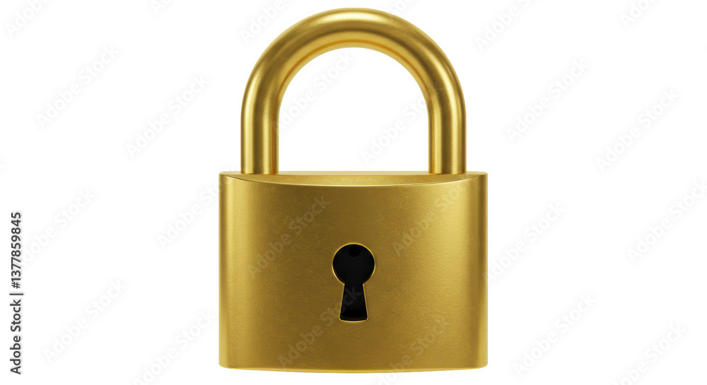 Naklejka premium Isolated Golden Padlock