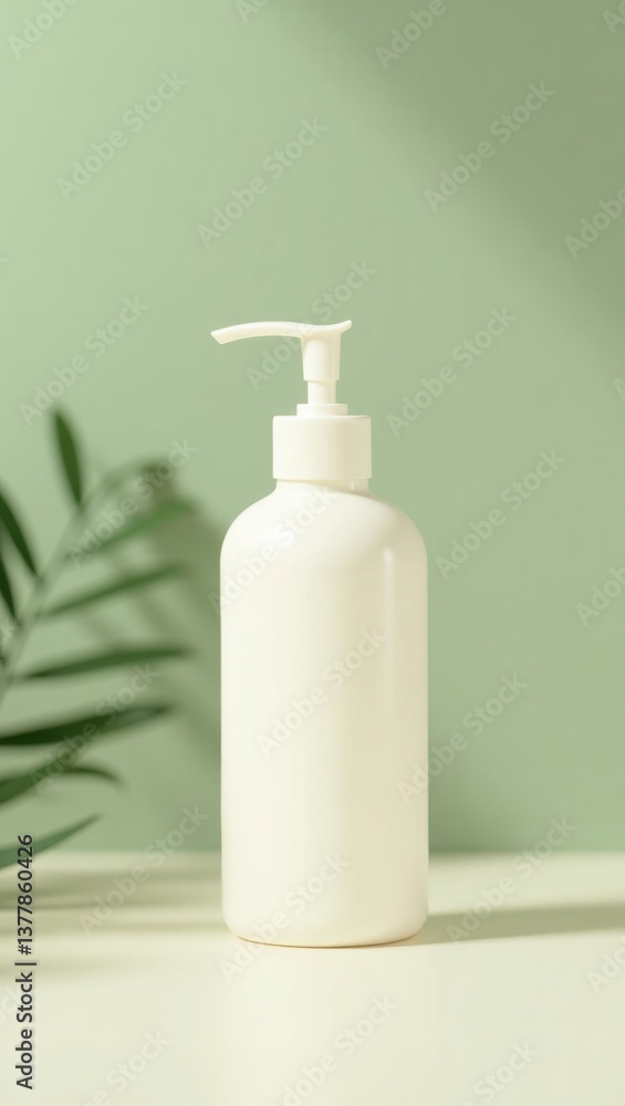 Clear bottle of hand sanitizer soap showcasing modern design and hygiene features in a bright setting Clear bottle of hand sanitizer soap showcasing modern design and hygiene features in a bright setting