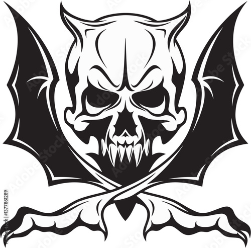 vector skull head