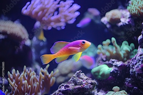 Fototapeta Naklejka Na Ścianę i Meble -  Vibrant coral reef aquarium (1)