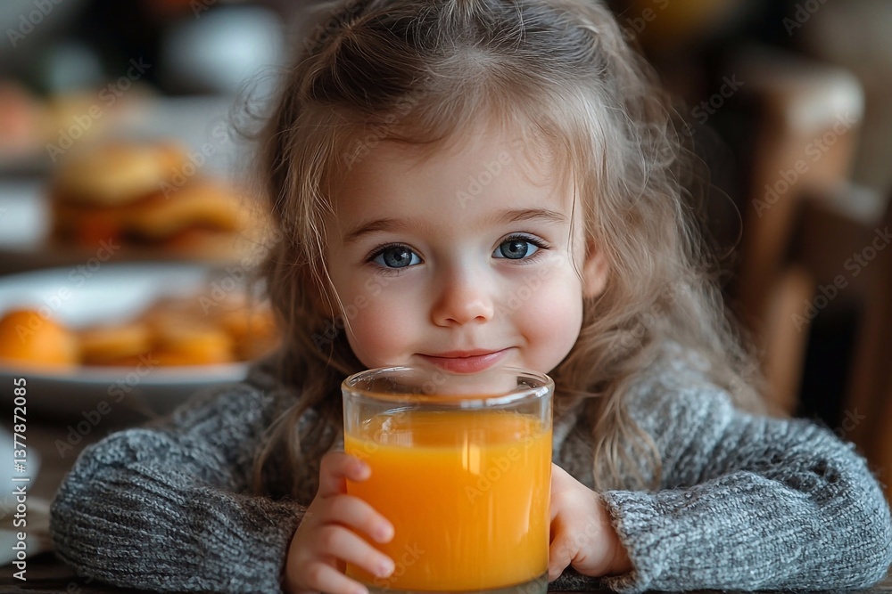Happy children, with their delicious and beautiful breakfast. Children in a good mood. Happy children, with their delicious and beautiful breakfast. Children in a good mood.