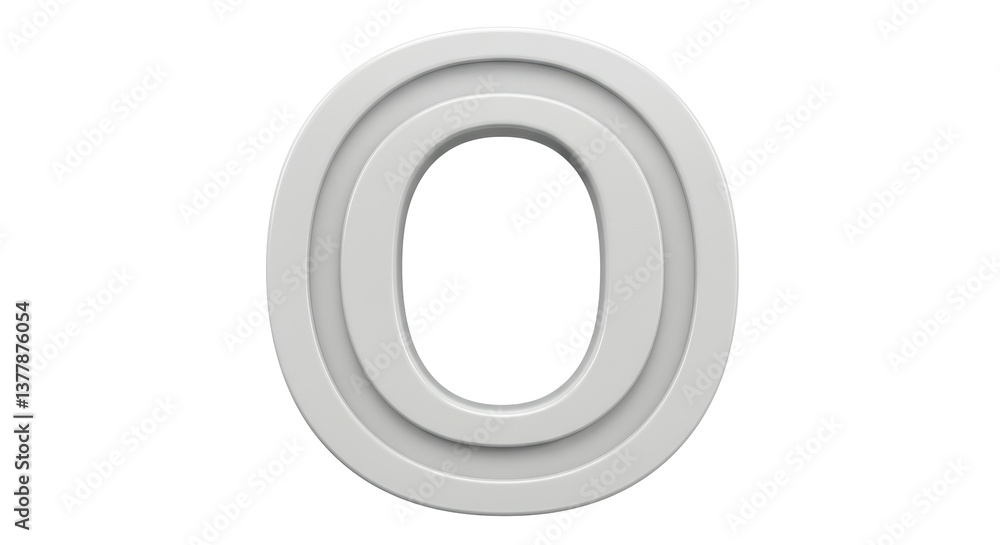 Isolated letter O Isolated letter O