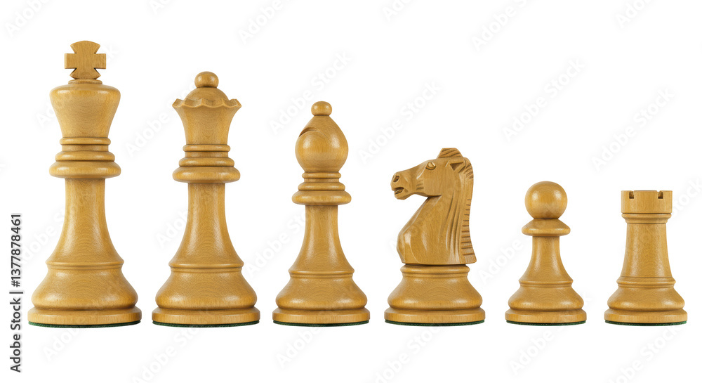 Isolated Chess Pieces Set Isolated Chess Pieces Set