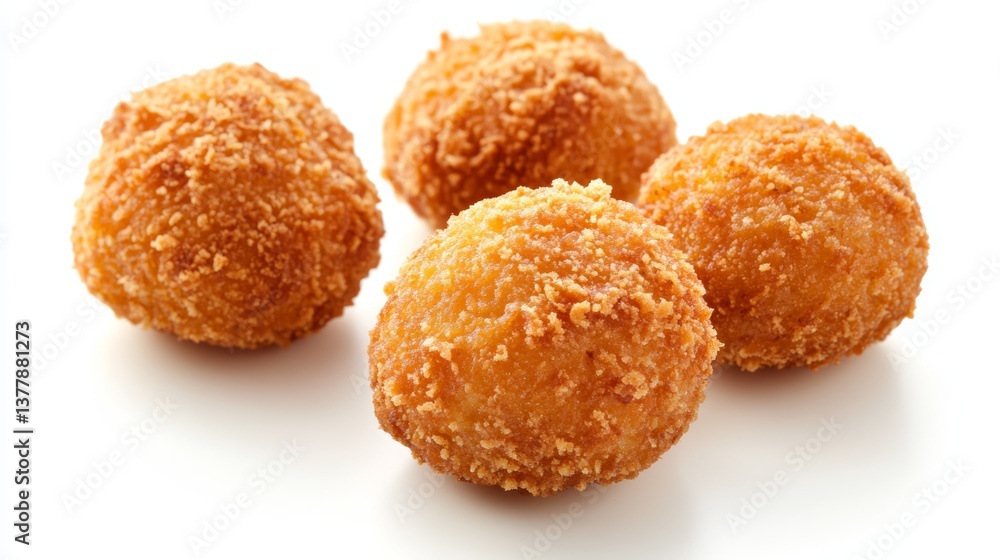 Ultra-realistic crispy breaded fish patties with golden brown crunchy coating arranged on a rustic plate Ultra-realistic crispy breaded fish patties with golden brown crunchy coating arranged on a rustic plate
