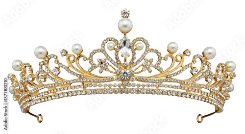 Isolated Golden Tiara