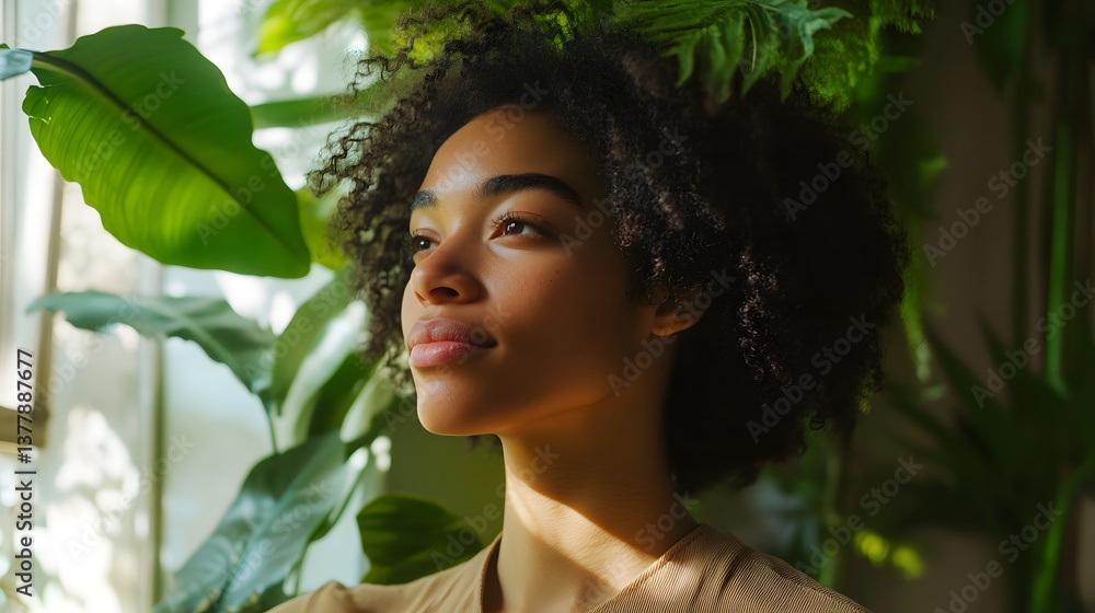 Person practicing mindfulness with a focus on self-care and growth in a peaceful environment