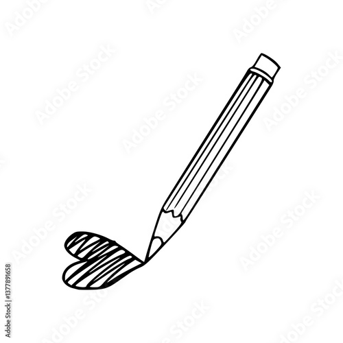love for sketching pencil outline