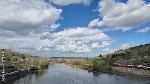 Εκτύπωση καμβά a beautiful view of tigris river from Diyarbakir, Turkey.