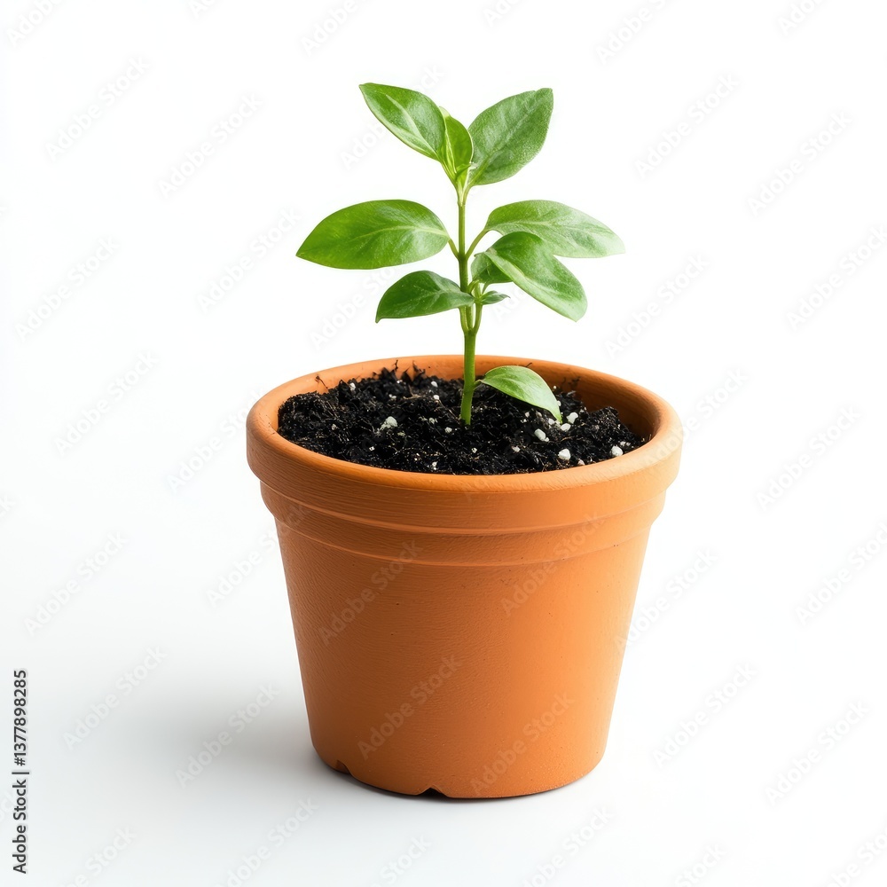 Small sprout in terracotta pot (2) Small sprout in terracotta pot (2)
