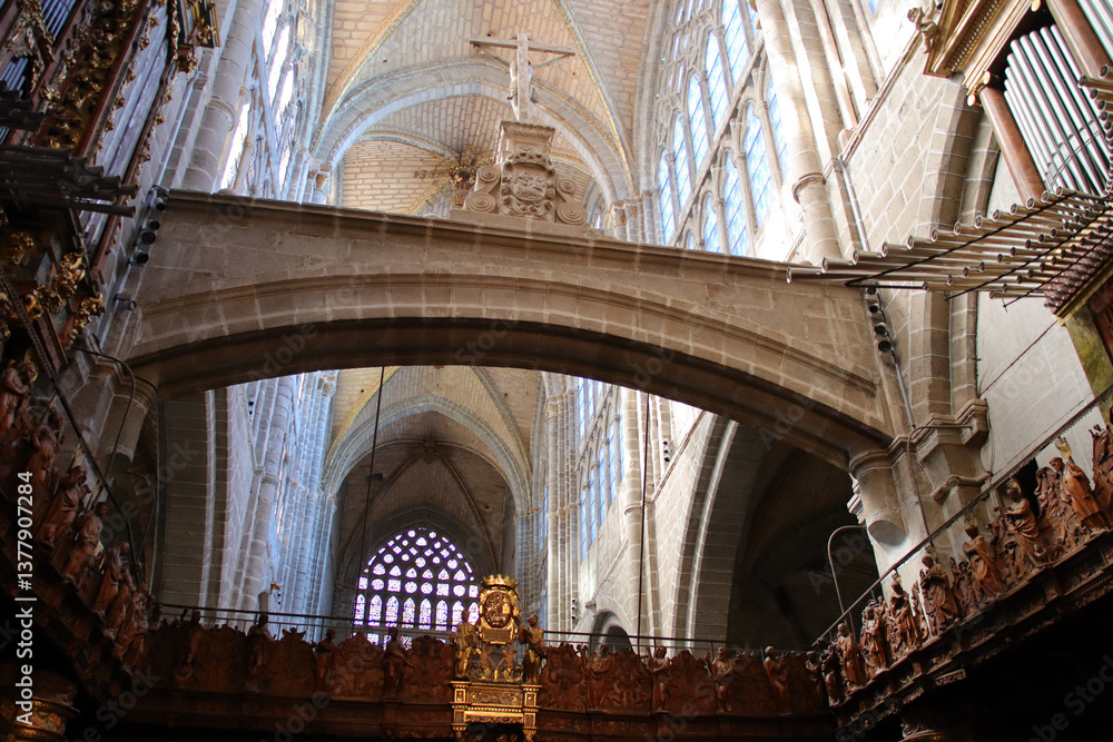 gothic cathedral in avila in spain