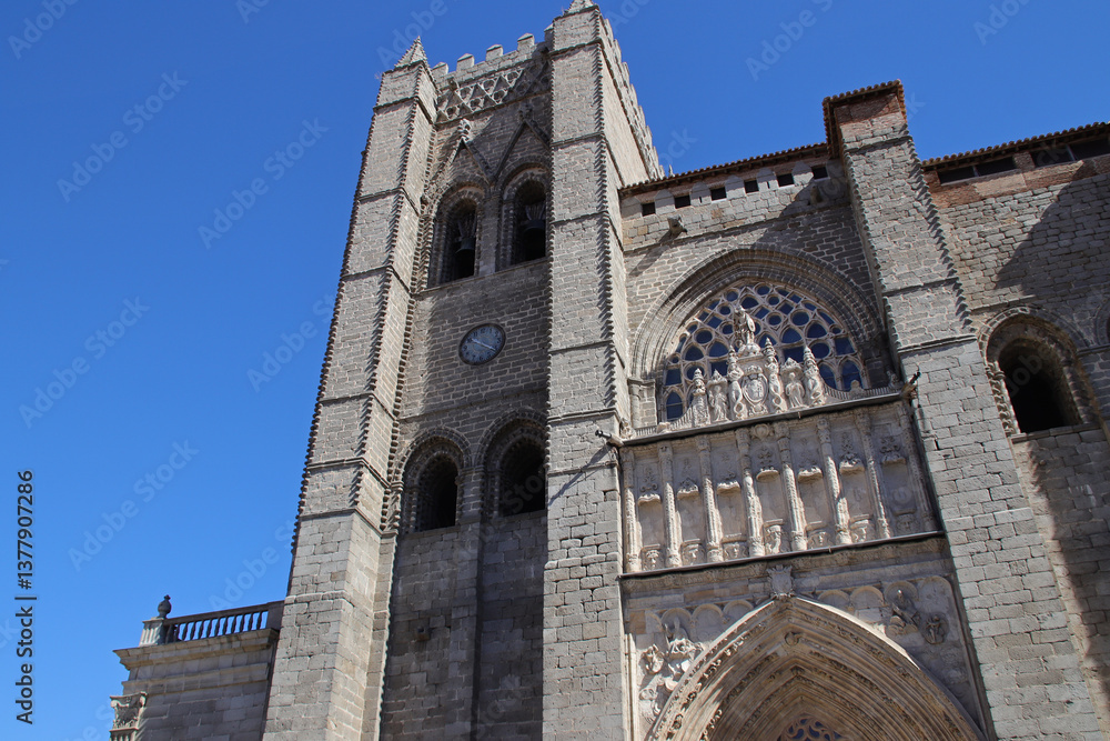 gothic cathedral in avila in spain