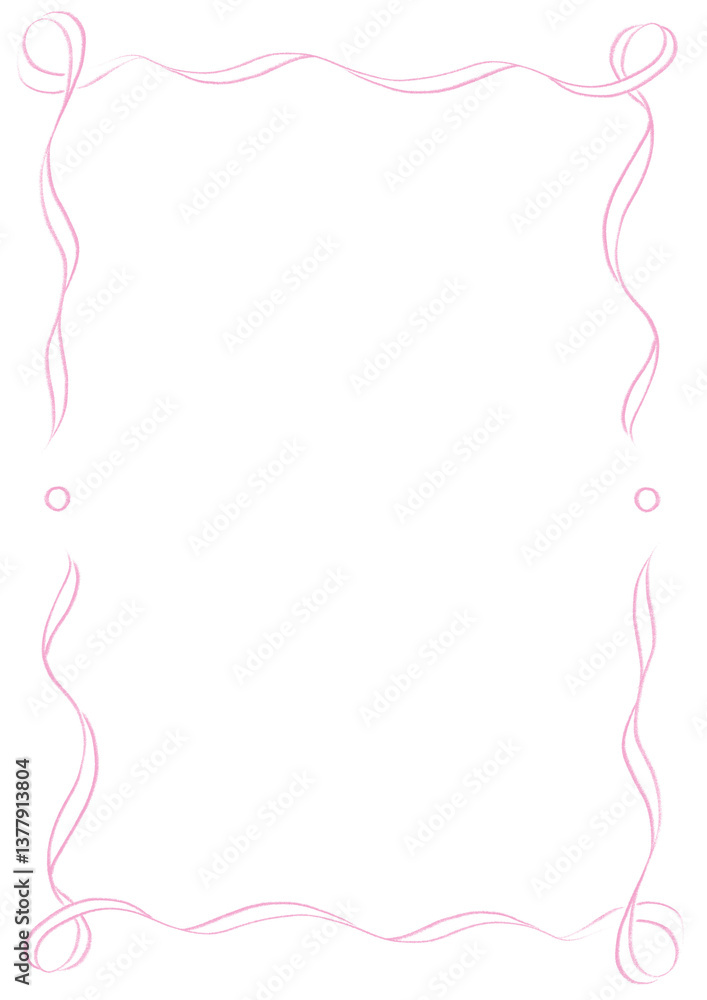 Pink & White Wavy Ribbon Frame with Dots, wedding menu invitation border, hand drawn girl baby shower, a4 birthday engagement party, bachelorette bachelor valentines day easter holiday vintage retro Pink & White Wavy Ribbon Frame with Dots, wedding menu invitation border, hand drawn girl baby shower, a4 birthday engagement party, bachelorette bachelor valentines day easter holiday vintage retro