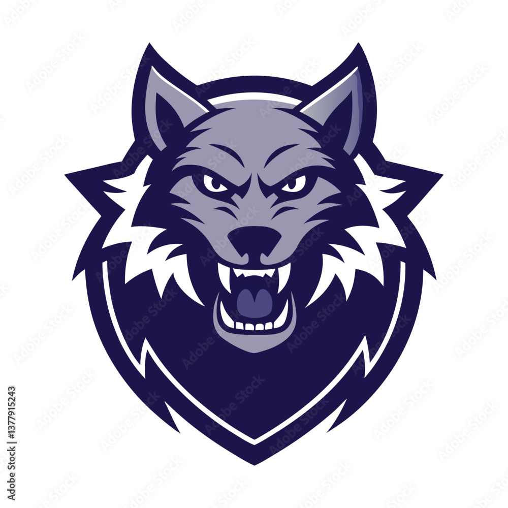 Obraz premium vector illustration of a wolf