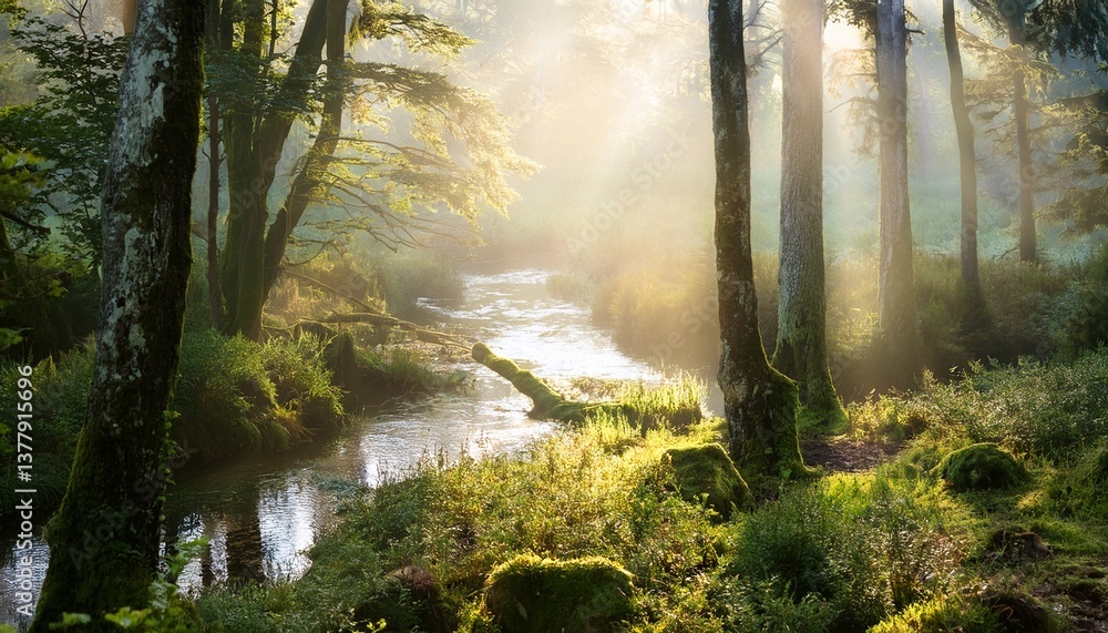 Obraz premium morning in the forest