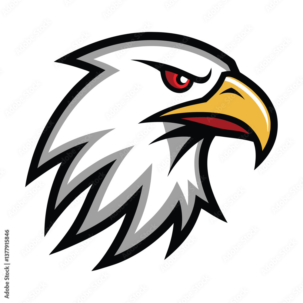 Obraz premium eagle head vector illustration